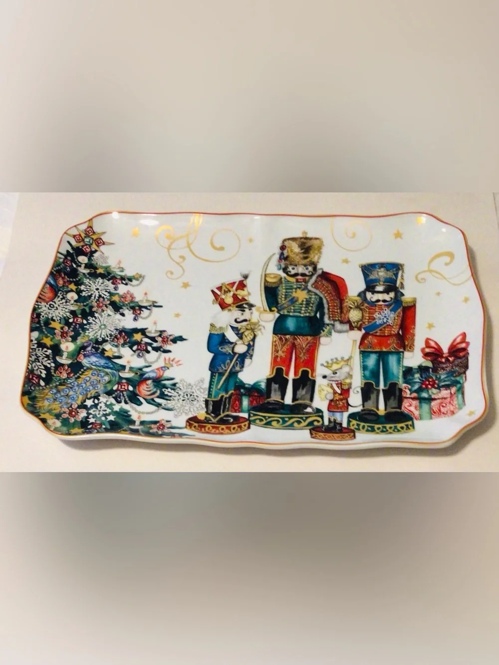 Williams Sonoma Twas The Night Before Christmas Nutcracker Platter 18x12.5 Heavy